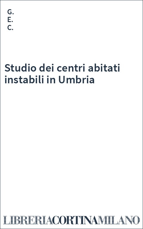 Studio dei centri abitati instabili in Umbria