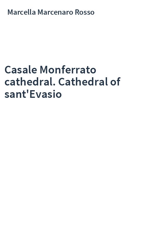 Casale Monferrato cathedral. Cathedral of sant'Evasio
