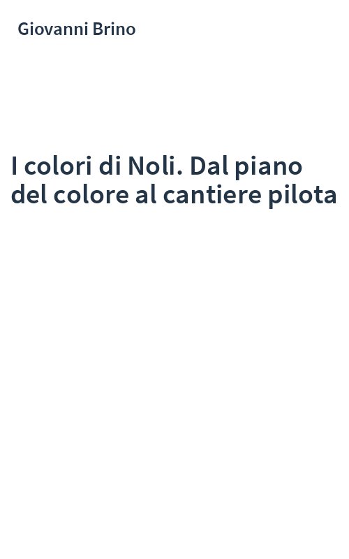 I colori di Noli. Dal piano del colore al cantiere pilota