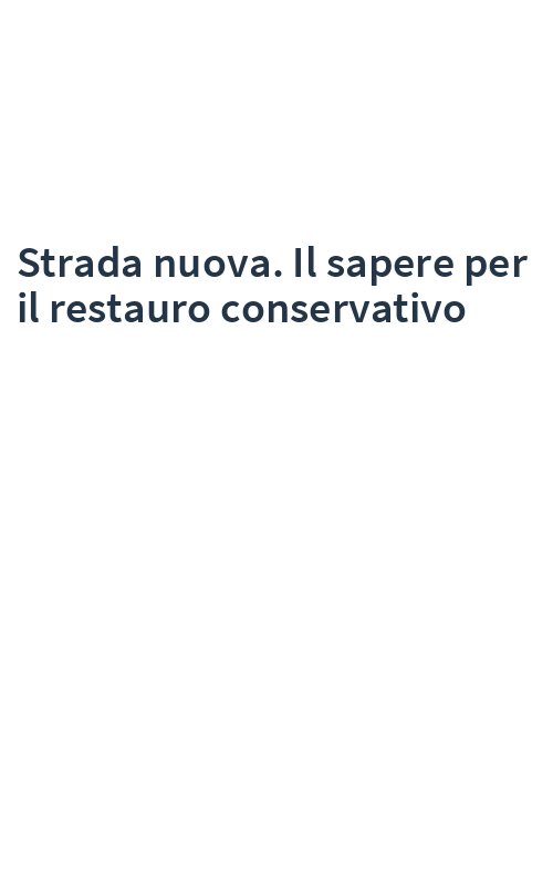 Strada nuova. Il sapere per il restauro conservativo