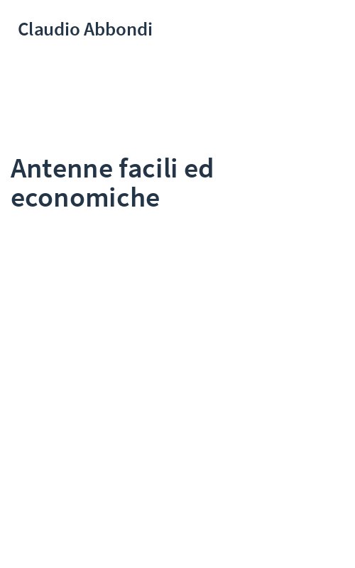Antenne facili ed economiche