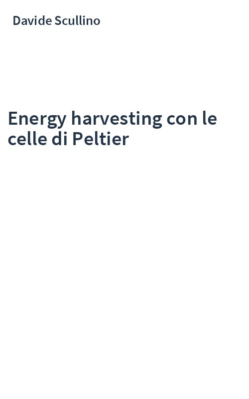 Energy harvesting con le celle di Peltier