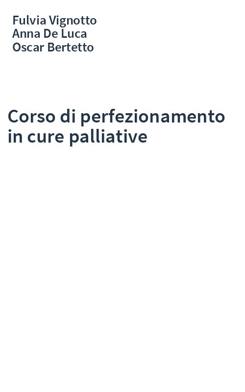 Corso di perfezionamento in cure palliative