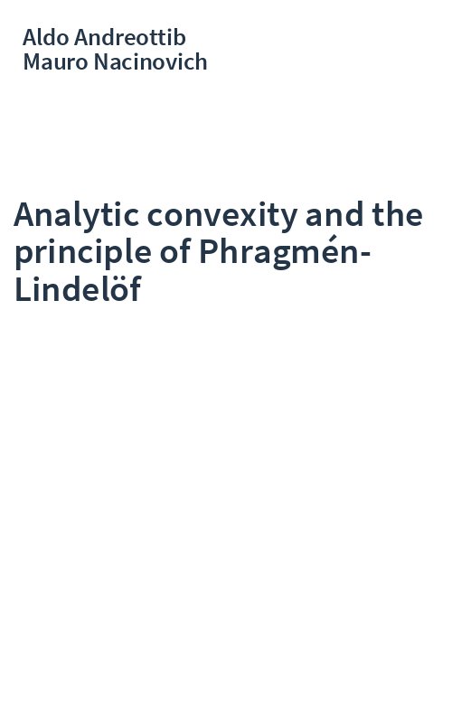 Analytic convexity and the principle of Phragmén-Lindelöf