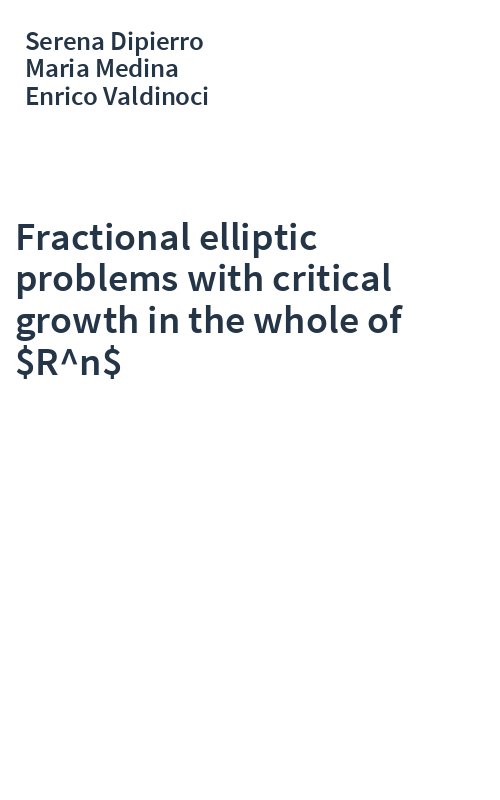 Fractional elliptic problems with critical growth in the whole of $R^n$