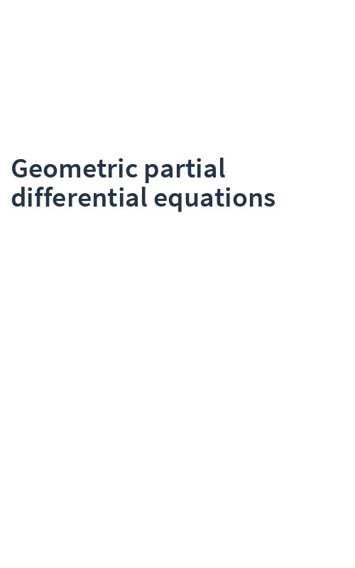 Geometric partial differential equations