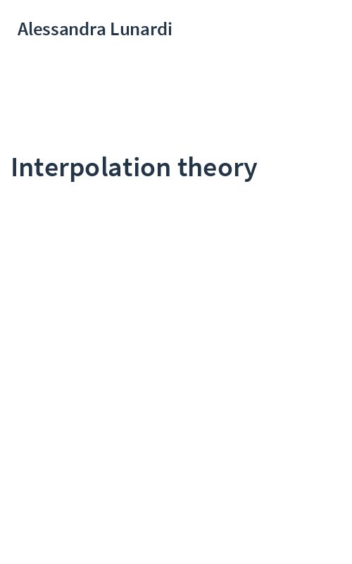 Interpolation theory