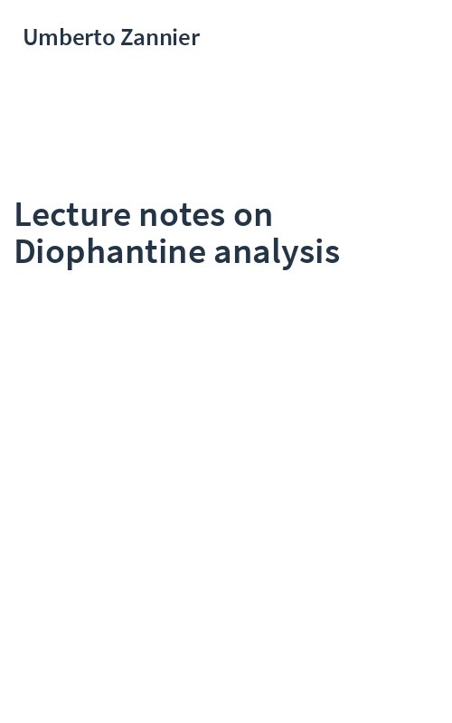 Lecture notes on Diophantine analysis