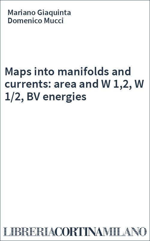 Maps into manifolds and currents: area and W 1,2, W 1/2, BV energies