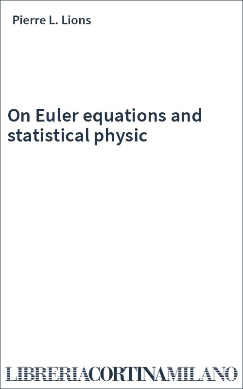 On Euler equations and statistical physic