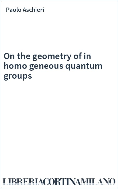 On the geometry of in homo geneous quantum groups