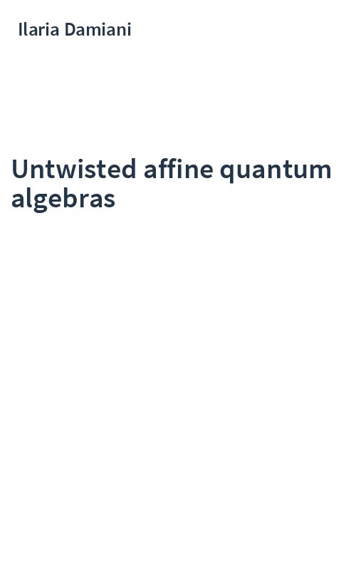 Untwisted affine quantum algebras