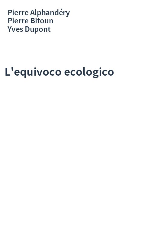 L'equivoco ecologico