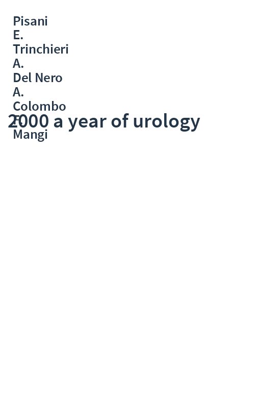 2000 a year of urology