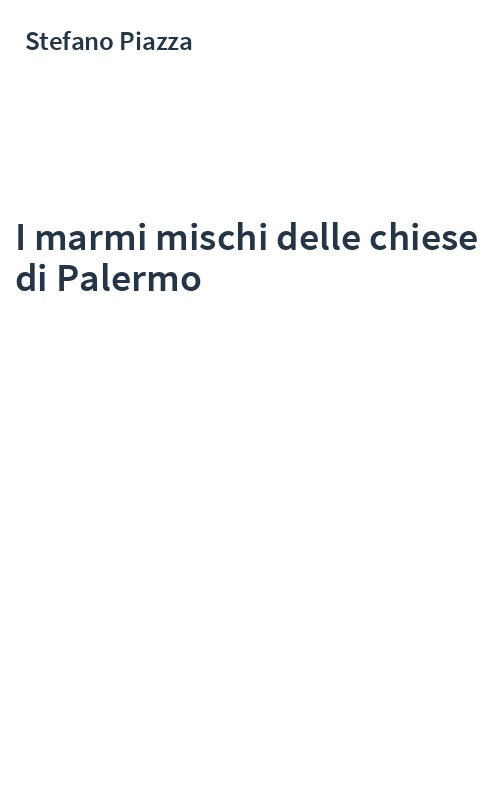 I marmi mischi delle chiese di Palermo