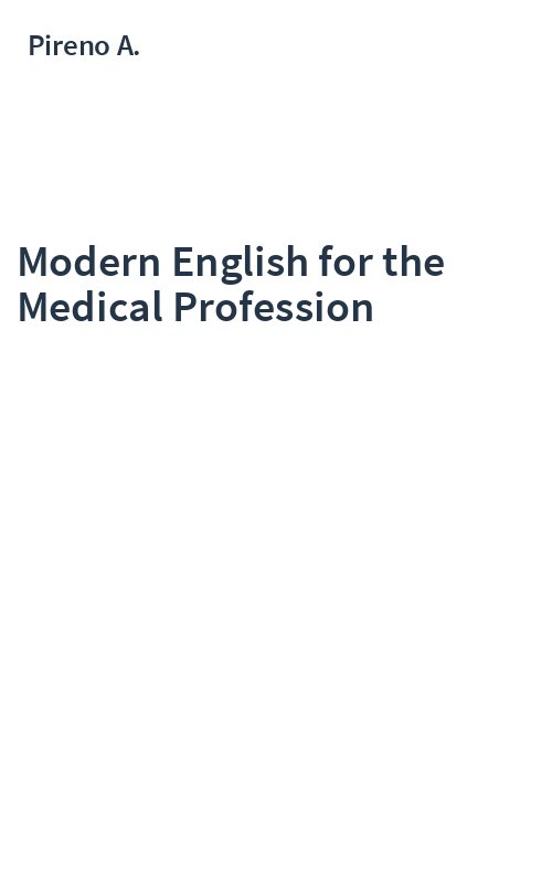 Modern English for the Medical Profession