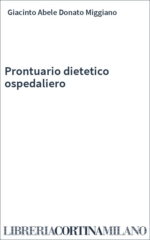 Prontuario dietetico ospedaliero