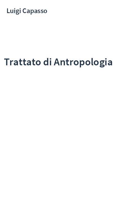 Trattato di Antropologia