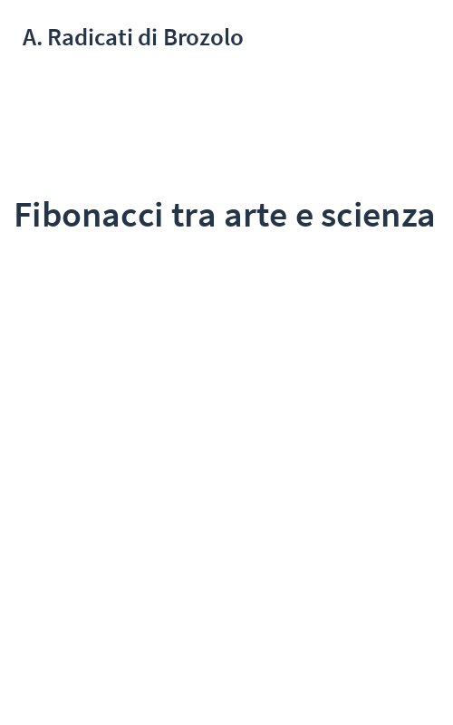 Fibonacci tra arte e scienza