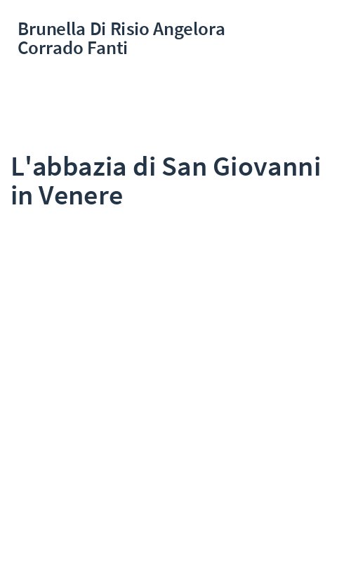 L'abbazia di San Giovanni in Venere