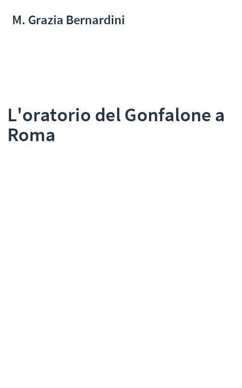 L'oratorio del Gonfalone a Roma