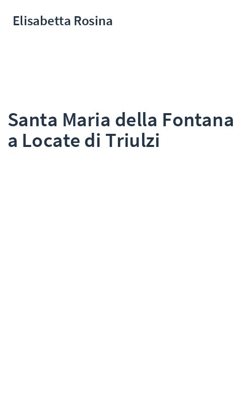 Santa Maria della Fontana a Locate di Triulzi