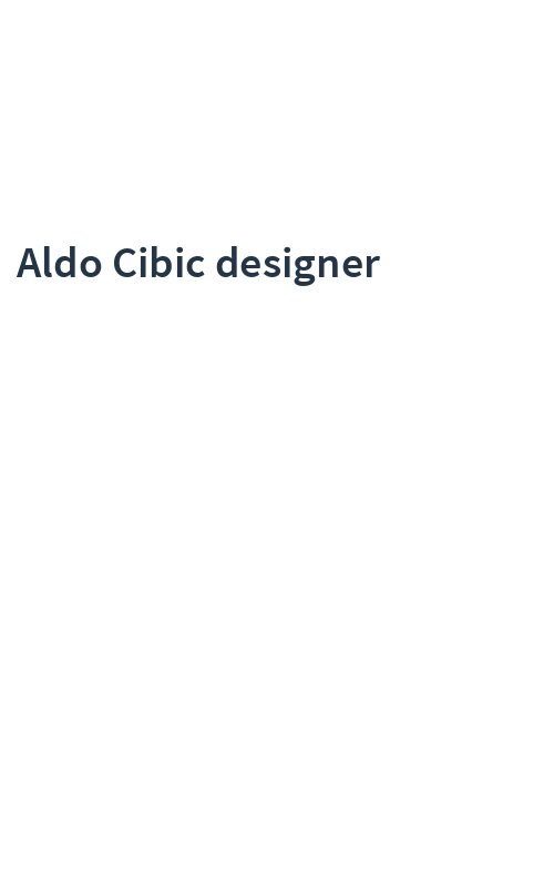 Aldo Cibic designer