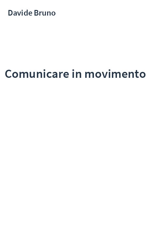 Comunicare in movimento