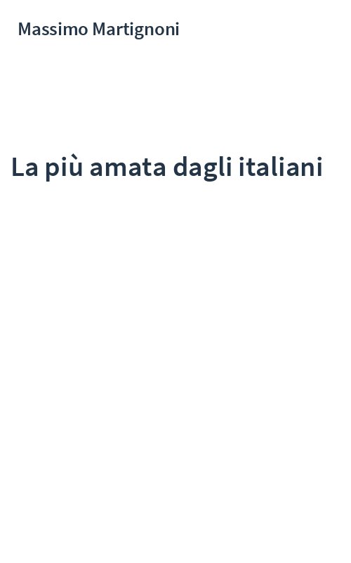 La più amata dagli italiani