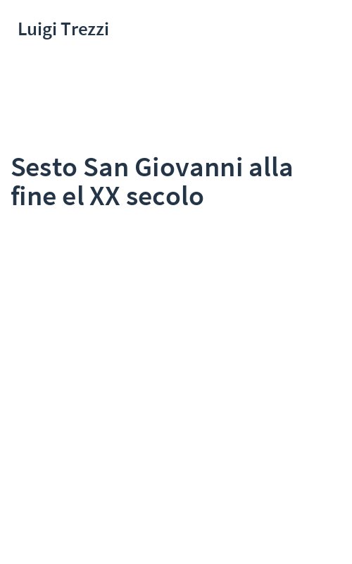 Sesto San Giovanni alla fine el XX secolo