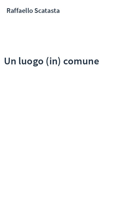 Un luogo (in) comune