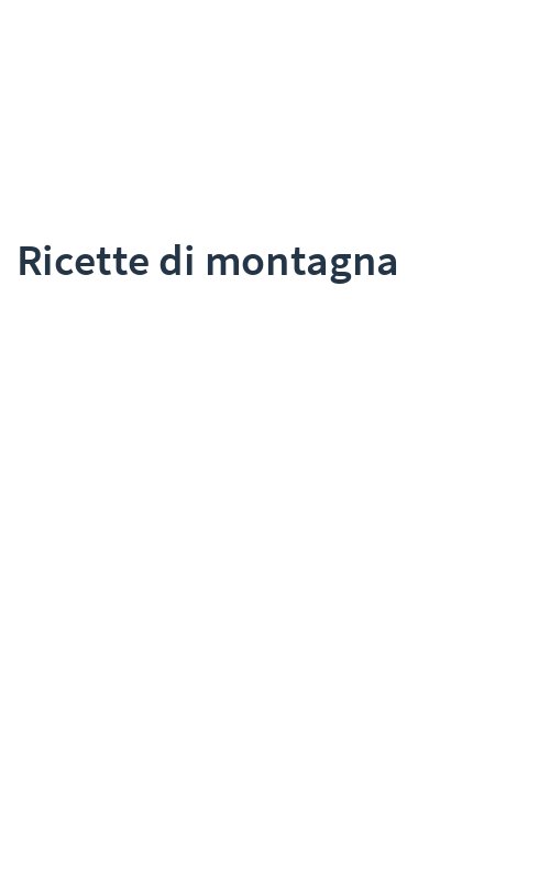 Ricette di montagna