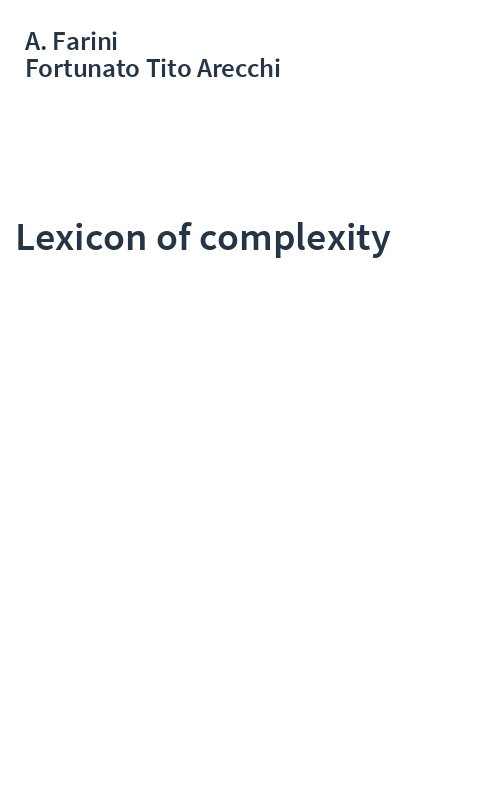 Lexicon of complexity