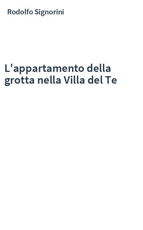 L'appartamento della grotta nella Villa del Te