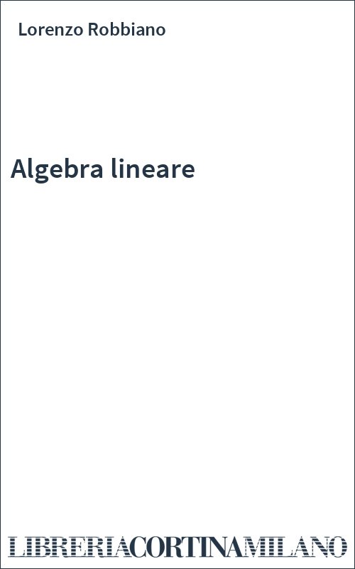 Algebra lineare