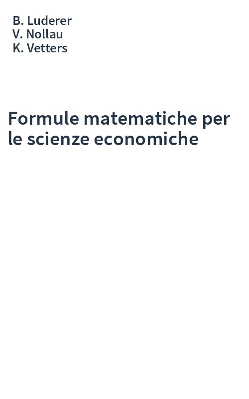 Formule matematiche per le scienze economiche