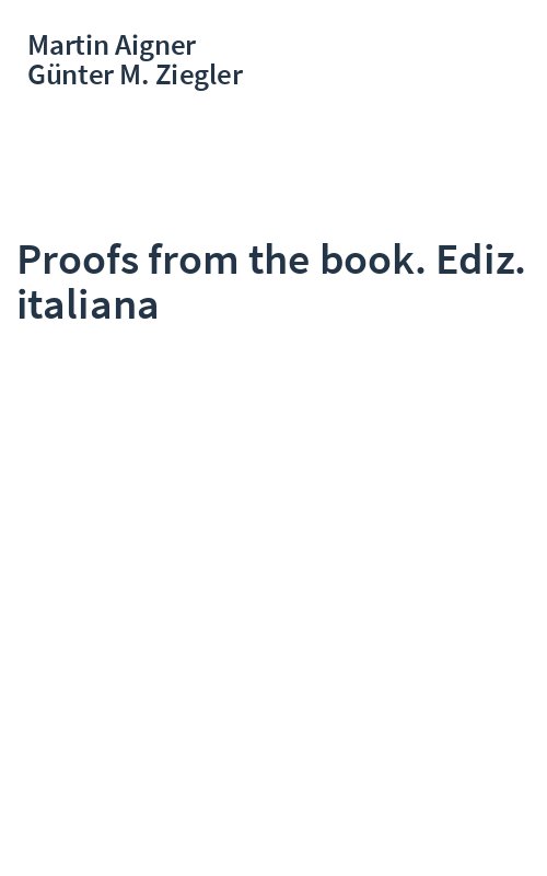 Proofs from the book. Ediz. italiana