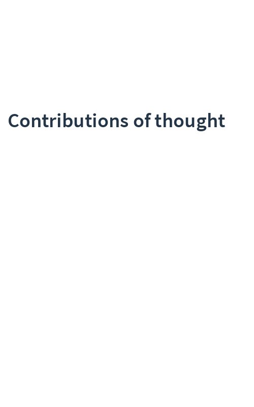 Contributions of thought