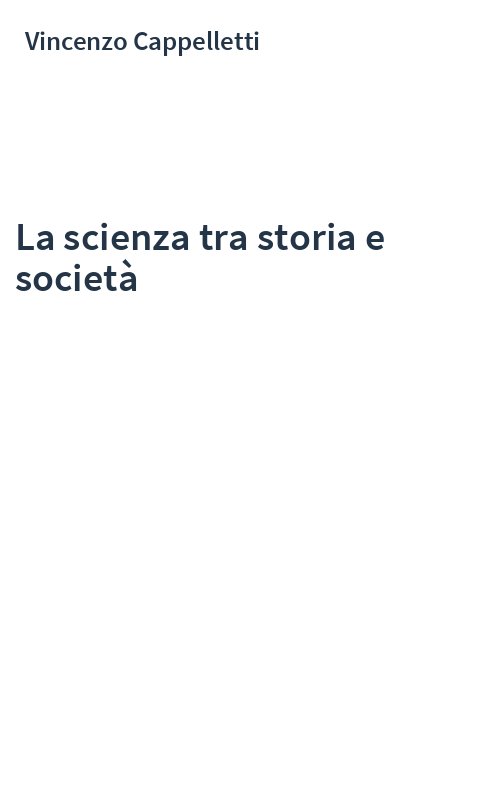 La scienza tra storia e società