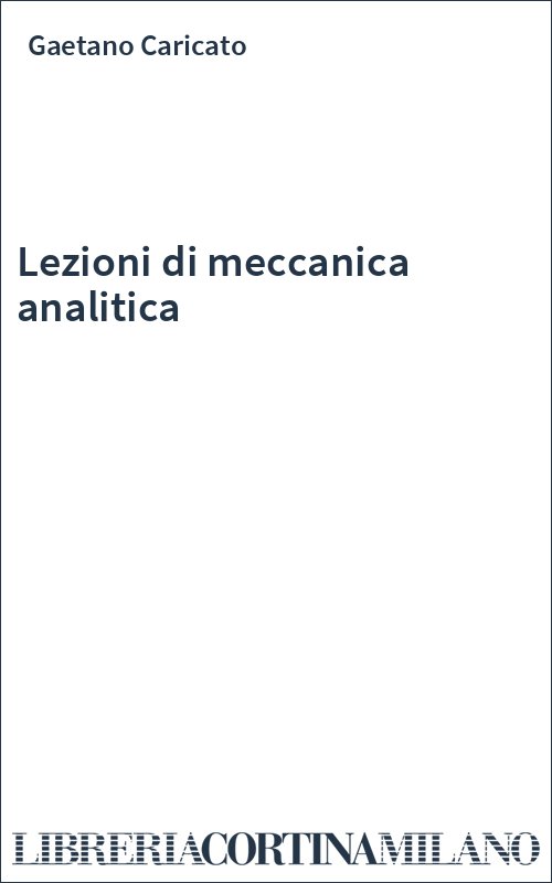 Lezioni di meccanica analitica