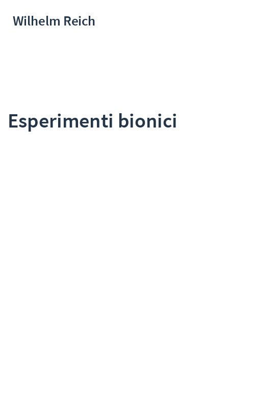 Esperimenti bionici