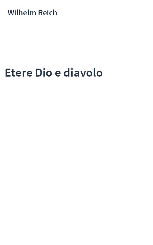 Etere Dio e diavolo