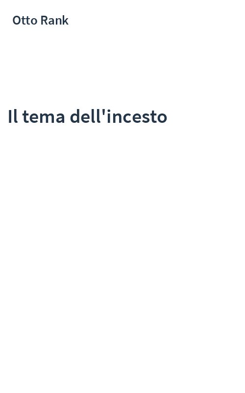 Il tema dell'incesto