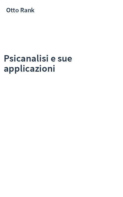 Psicanalisi e sue applicazioni