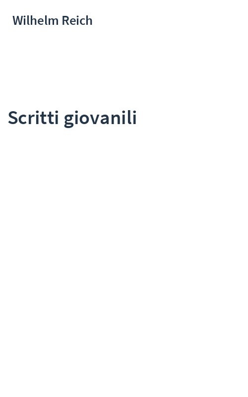 Scritti giovanili