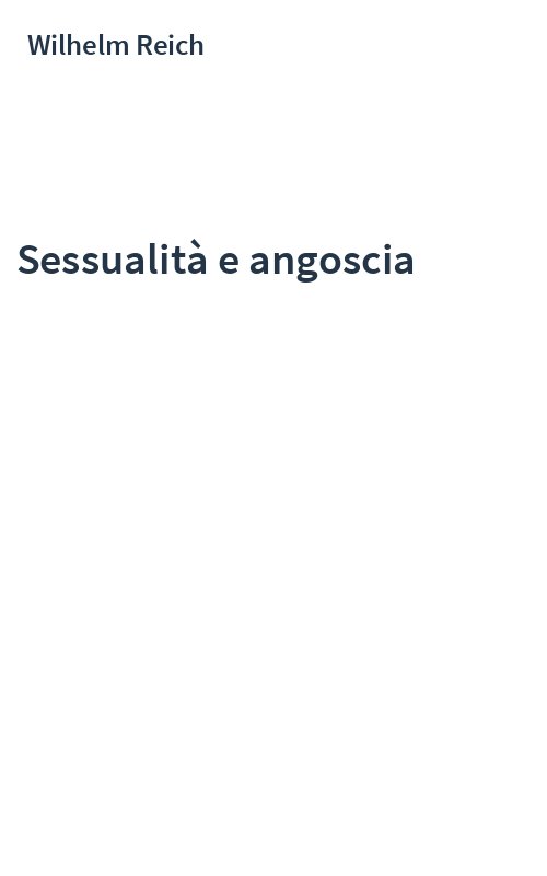 Sessualità e angoscia