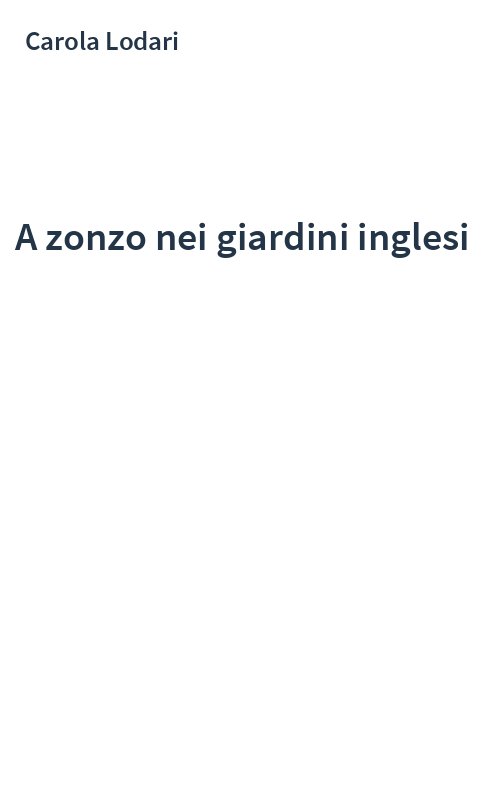 A zonzo nei giardini inglesi