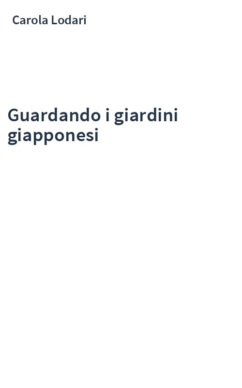 Guardando i giardini giapponesi