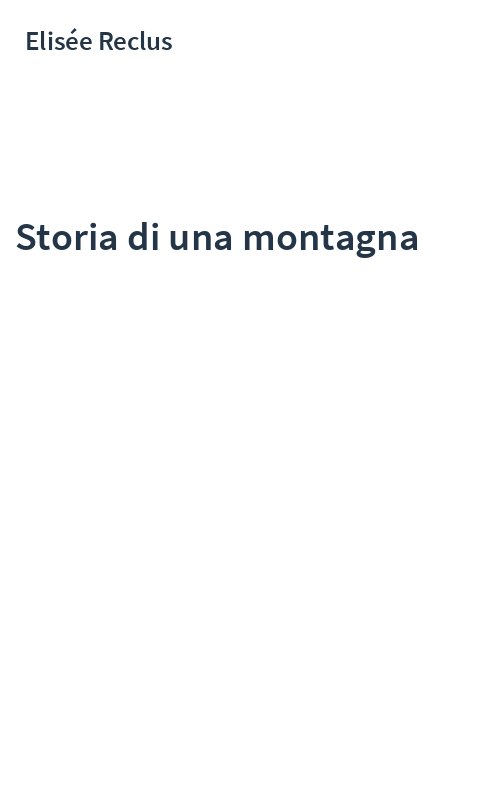 Storia di una montagna