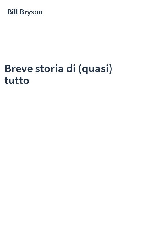 Breve storia di (quasi) tutto